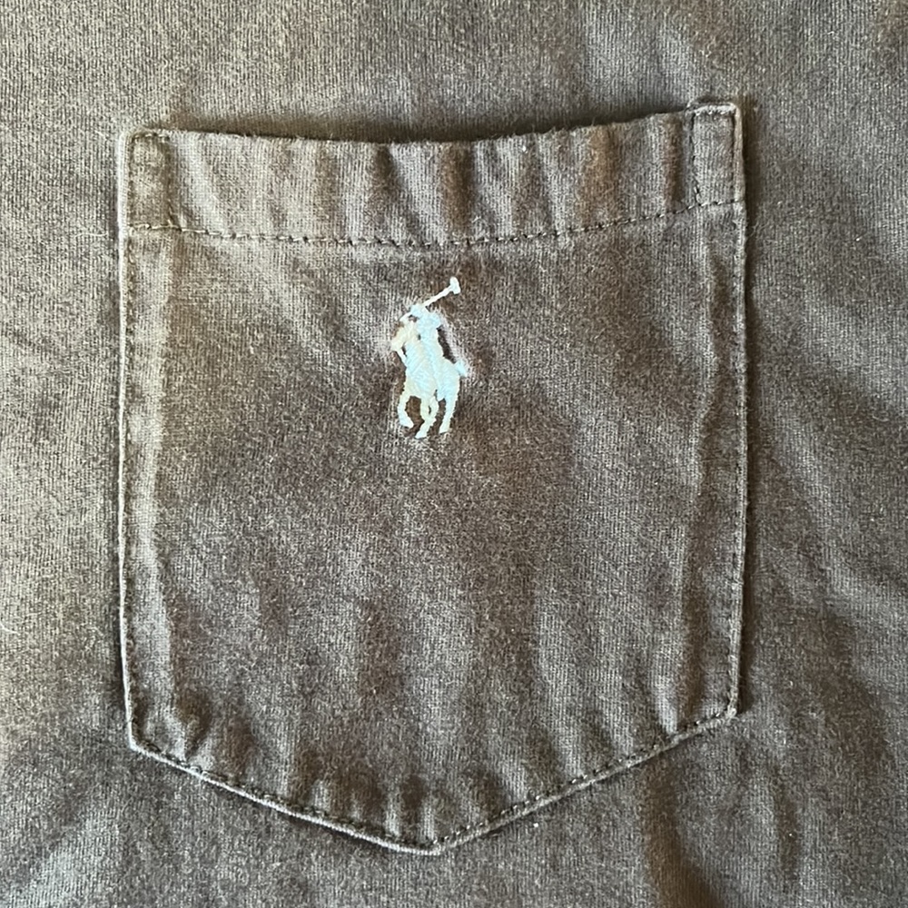 NWOT Polo Ralph Lauren Brown Pocket T-Shirt, Size Large - Picture 3 of 5
